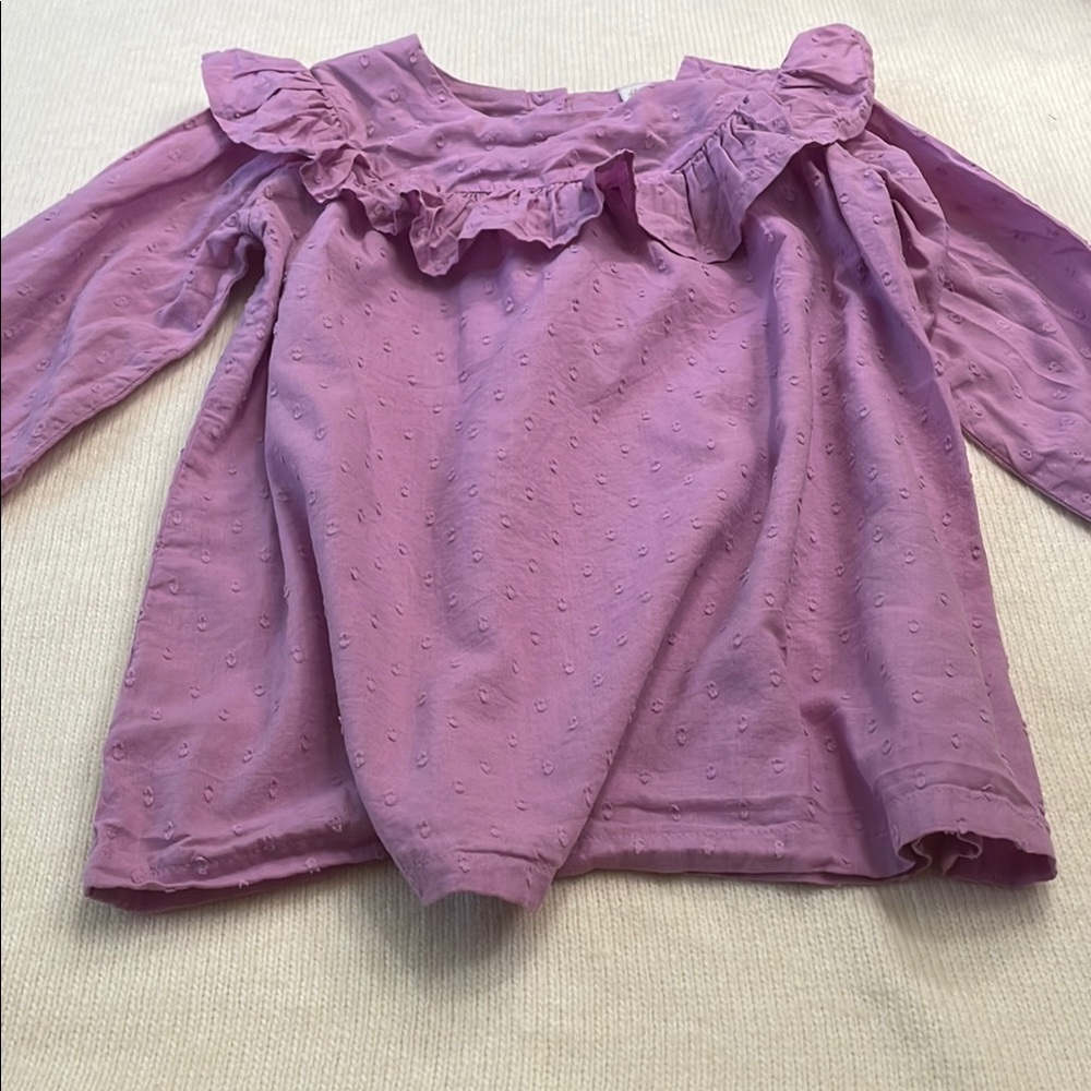 H&M Purple Ruffled Blouse